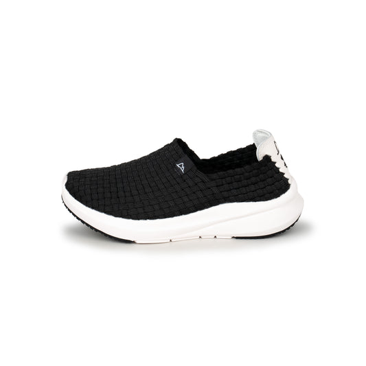 Travel Slip-On — Ultralight Woven Shoe in Black