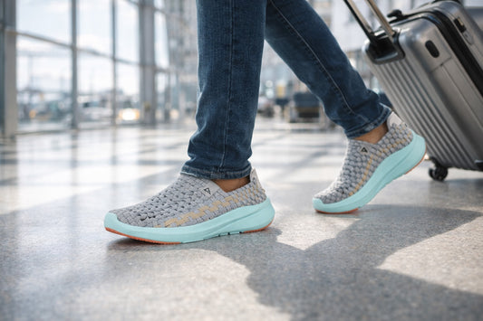 Travel Slip-On — Ultralight Woven Shoe in Gray