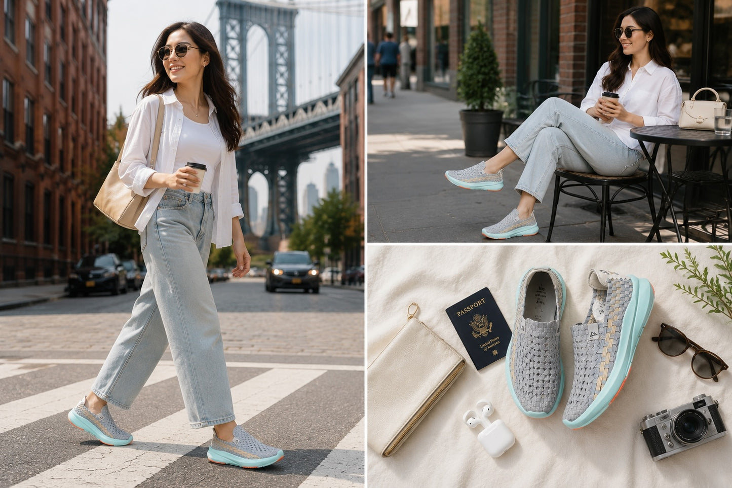 Travel Slip-On — Ultralight Woven Shoe in Gray